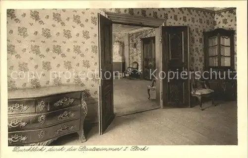 Goethe Johann Wolfgang von Durchblick Staatszimmer 1. Stock Goethehaus Frankfurt Kat. Dichter