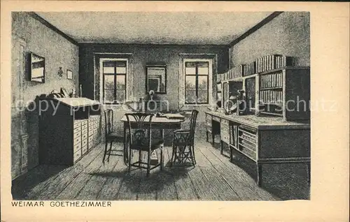 Goethe Johann Wolfgang von Goethezimmer Weimar Kat. Dichter