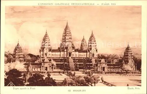 Exposition Coloniale Internationale Paris 1931 Angkor Vat  Kat. Expositions