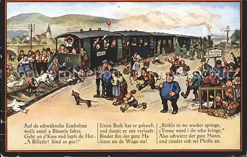 Schwaebische Eisenbahn Lied Humor Dackel Ziege 