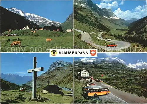 Postbus Klausenpass Urnerboden Clariden Jaegerstoecke Kapelle Kat. Post