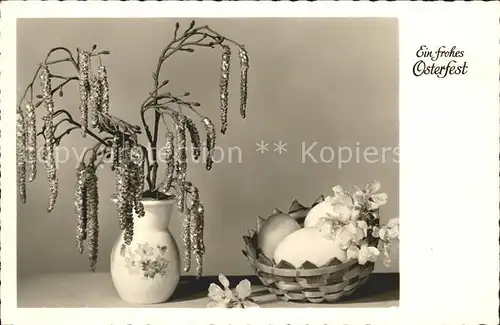 Foto Amag Nr. 70762 Ostern Ostereier Blumen Hasel  Kat. Fotografie