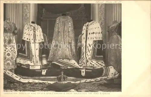 Adel England Coronation Robes King Eduard VII. Queen Alexandra Krone  Kat. Koenigshaeuser