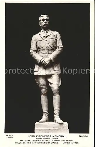 Skulpturen Lord Kitchener Memorial Horse Guards Parade Kat. Skulpturen