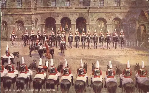 Leibgarde Wache Horse Guards Changing the Guard  Kat. Polizei