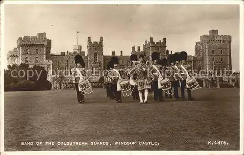 Leibgarde Wache Band Coldstrean Guards Windsor Castle  Kat. Polizei