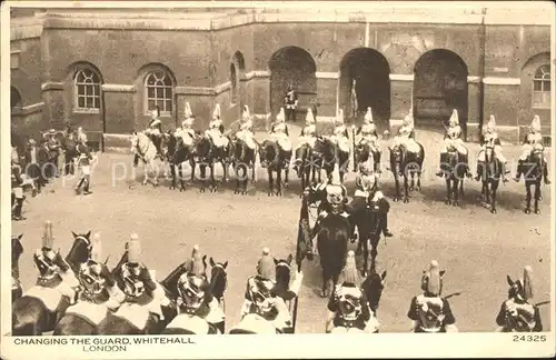 Leibgarde Wache Changing the Guard Whitehall London Kat. Polizei