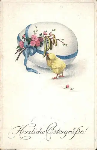 Ostern Easter Paques Kuekeb Osterei Hasel Litho / Greetings /