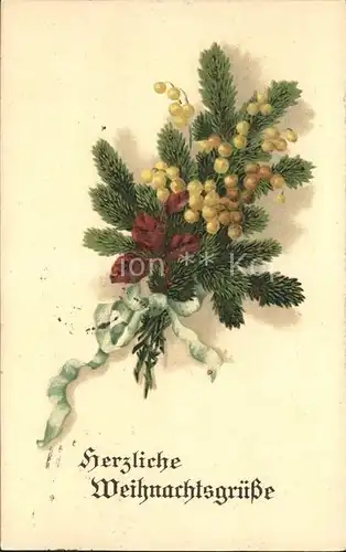 Weihnachten Weihnachtsgesteck Litho Kat. Greetings