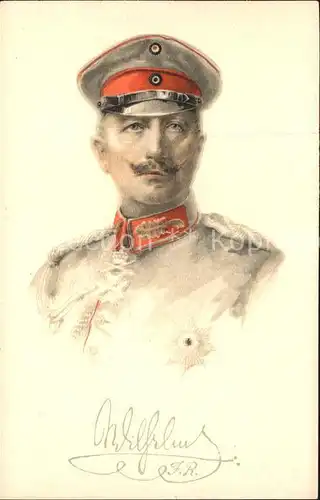 Wilhelm II Kuenstlerkarte F. R.  Kat. Persoenlichkeiten