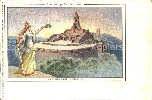 Germania Kyffhaeuser-Sage Litho / Regionales /