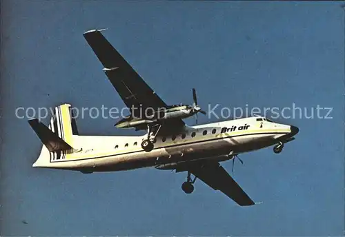 Flugzeuge Zivil Fokker F 27 500 Friendship Brit Air  Kat. Flug