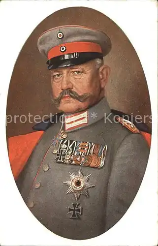 Hindenburg Orden Kuenstlerkarte R. Grabendorff  Kat. Persoenlichkeiten