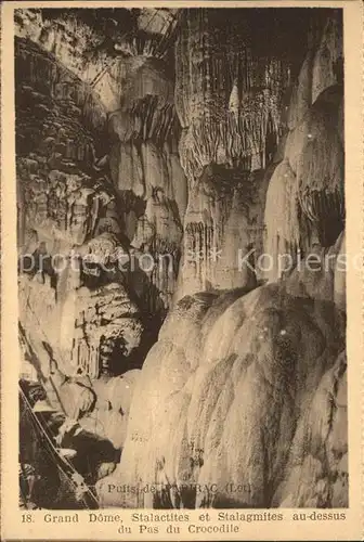 Hoehlen Caves Grottes Puits de Padirac Grand Dome Stalactites Stalagmites Pas du Crocodile Kat. Berge