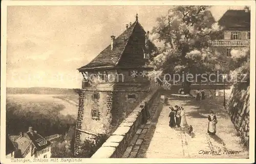 Verlag Tucks Oilette Nr. 1615 Tuebingen Schloss Hohentuebingen Charles E. Flower  Kat. Verlage