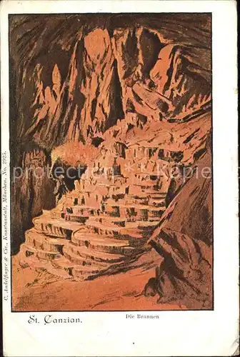 Hoehlen Caves Grottes St. Canzian Die Brunnen Kat. Berge