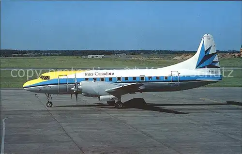 Flugzeuge Zivil Inter Quebec Inter Canadian Convair CV 580 C GNMO c n 15 Kat. Airplanes Avions