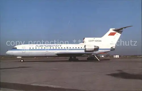 Flugzeuge Zivil Aeroflot Yak 42 CCCP 42544 c n unknown  Kat. Airplanes Avions