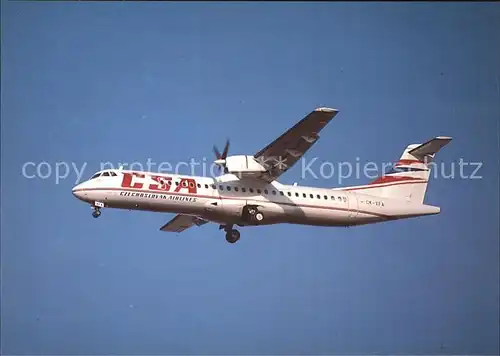 Flugzeuge Zivil CSA Czechoslovak Airlines ATR72 OK XFA c n 285  Kat. Airplanes Avions