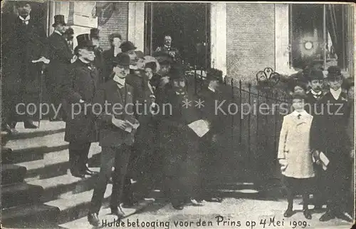 Adel Niederlande Hulde betoging voor den Prins Kat. Koenigshaeuser
