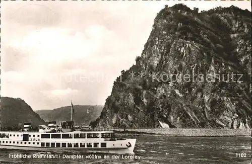 Dampfer Binnenschifffahrt Koeln Loreley  Kat. Schiffe