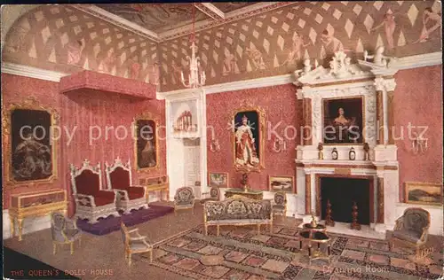 Verlag Tucks Oilette Nr. 4501 Drawing Room Queen s Dolls House  Kat. Verlage