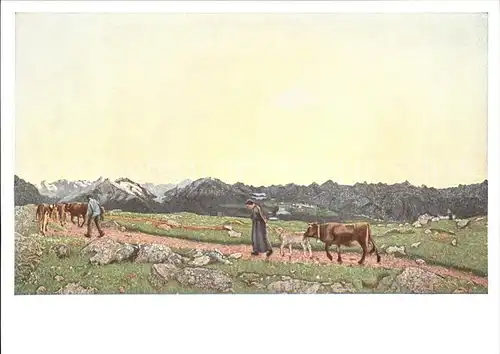 Segantini Giovanni Sein La Natura Nr. 1594  Kat. Kuenstlerkarte