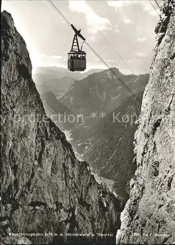 Seilbahn Rauschberg Hoerndlwand Trauntal Foto E. Baumann Nr. 1855 Kat. Bahnen