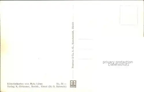 Loewe Meta Wegweiser Nr. 36 Kind Schutzengel Stern Gedicht  Kat. Kuenstlerkarte