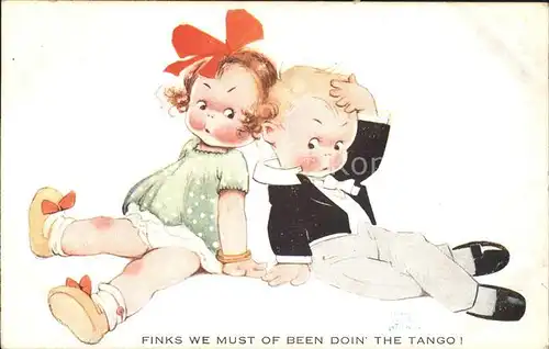 Attwell Mabel Lucie Nr. 1013 Kinder Tanz Tango  Kat. Kuenstlerkarte
