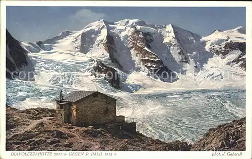 Foto Gaberell J. Nr. 6011 Diavolezzahuette Piz Palue Kat. Fotografie