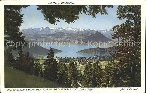 Foto Gaberell J. Nr. 6638 Rigi Kaltbad Vierwaldstaettersee Alpen Hotel Bellevue Kat. Fotografie