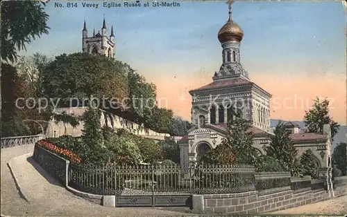 Russische Kirche Kapelle Vevey Eglise Russe St. Martin  Kat. Gebaeude