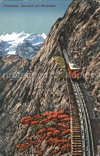 Zahnradbahn Pilatusbahn Eselwand Berneralpen  Kat. Bergbahn