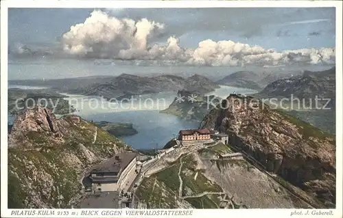 Foto Gaberell J. Nr. 6811 Pilatus Kulm Vierwaldstaettersee  Kat. Fotografie