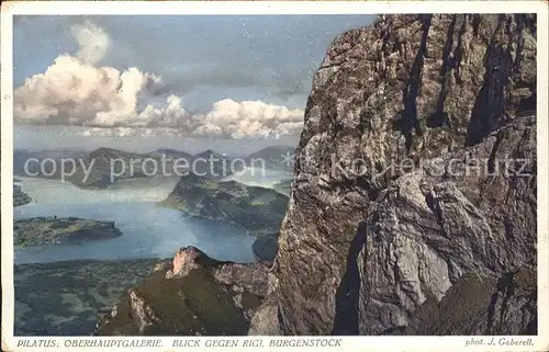 Foto Gaberell J. Nr. 6824 Pilatus Oberhauptgalerie Rigi Buergenstock Kat. Fotografie