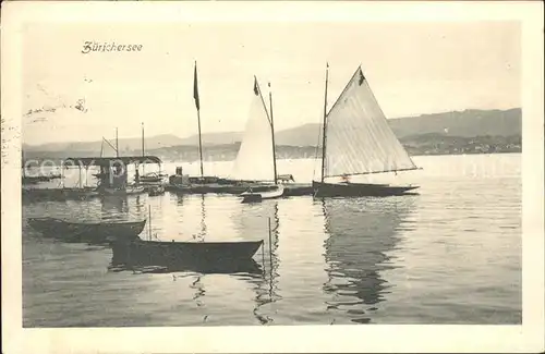 Segelboote Zuerichersee  Kat. Schiffe