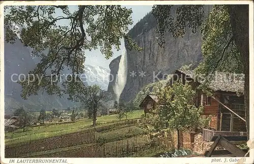 Foto Gaberell J. Nr. 2745 Lauterbrunnental  Kat. Fotografie