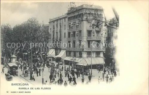 Verlag Hauser Y Menet Nr. 14 Barcelona Rambla de Las Flores  Kat. Verlage