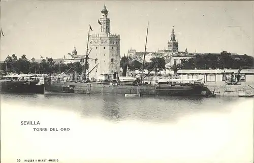 Verlag Hauser Y Menet Nr. 59 Sevilla Torre del Oro Kat. Verlage