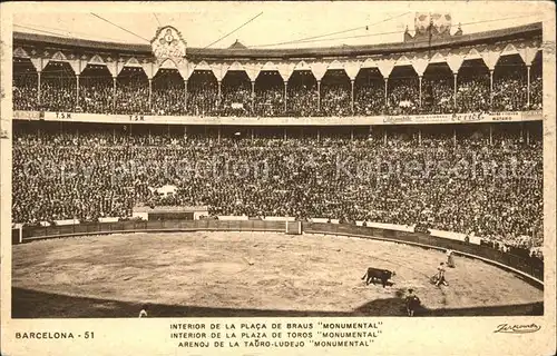 Stierkampf Interior de la Placa de Braus Monumental Barcelona Kat. Sport