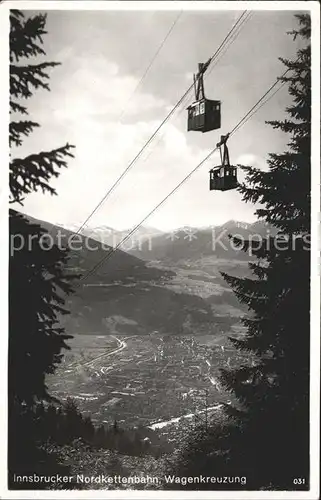 Seilbahn Innsbrucker Nordkettenbahn Wagenkreuzung Kat. Bahnen