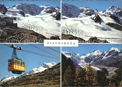 Seilbahn Diavolezza Huette Piz Palue Piz Bernina Morteratschgletscher  Kat. Bahnen