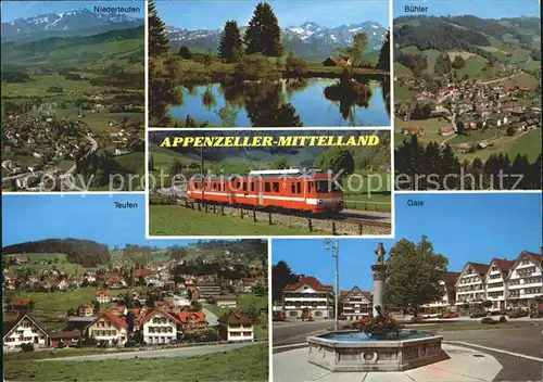 Zahnradbahn Appenzeller Mittelland Gais Buehler Niederteufen Kat. Bergbahn