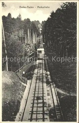 Zahnradbahn Baden Baden Merkurbahn  Kat. Bergbahn