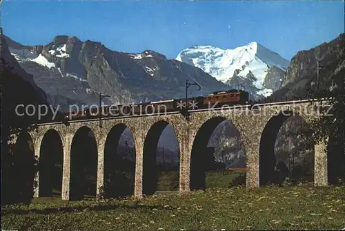 Viadukte Viaduc Loetschbergbahn Frutigen Fisistoecke Balmhorn Altels Kat. Bruecken