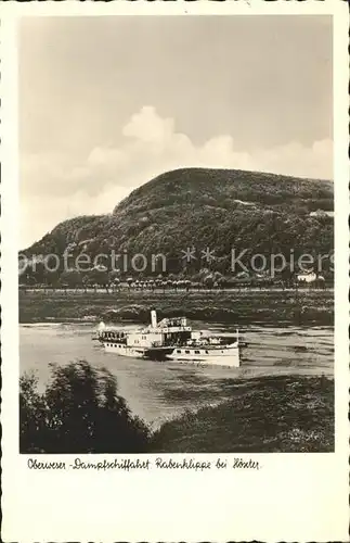 Dampfer Seitenrad Rabenklippe Hoexter Kat. Schiffe