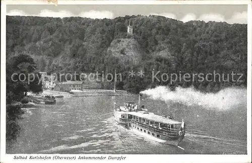 Dampfer Seitenrad Bad Karlshafen Kat. Schiffe