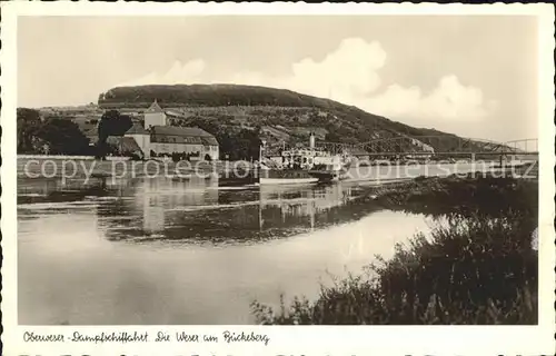 Dampfer Seitenrad Weser Bueckeberg Kat. Schiffe