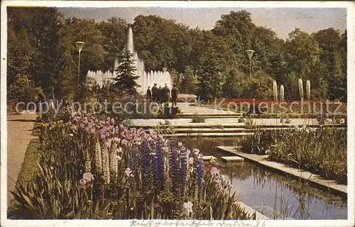 Gartenschau Reichsgartenschau Dresden Irisgarten Leuchtfontaene  Kat. Expositions